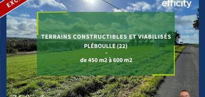 Terrain à Pléboulle en Côtes-d'Armor (22) de 457 m² à vendre au prix de 38550€ - 1