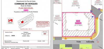 Terrain à Serques en Pas-de-Calais (62) de 526 m² à vendre au prix de 77500€ - 1