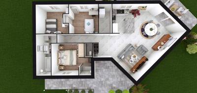 Terrain et maison à Coulommes en Seine-et-Marne (77) de 1200 m² à vendre au prix de 378600€ - 2