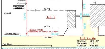 Terrain à Toulouse en Haute-Garonne (31) de 1054 m² à vendre au prix de 250000€ - 3