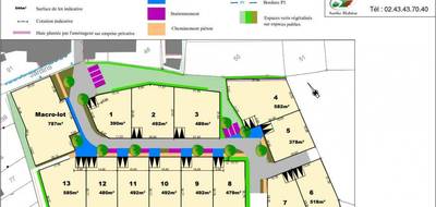 Terrain à Crosmières en Sarthe (72) de 489 m² à vendre au prix de 19000€ - 2