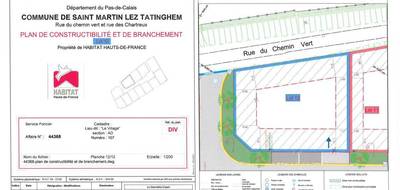 Terrain à Saint-Martin-lez-Tatinghem en Pas-de-Calais (62) de 491 m² à vendre au prix de 80000€ - 1