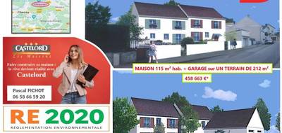Terrain et maison à Montévrain en Seine-et-Marne (77) de 212 m² à vendre au prix de 458663€ - 2