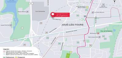 Terrain à Joué-lès-Tours en Indre-et-Loire (37) de 416 m² à vendre au prix de 117000€ - 3