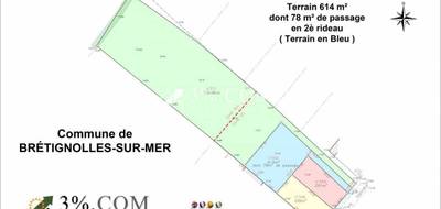 Terrain à Bretignolles-sur-Mer en Vendée (85) de 614 m² à vendre au prix de 139500€ - 2