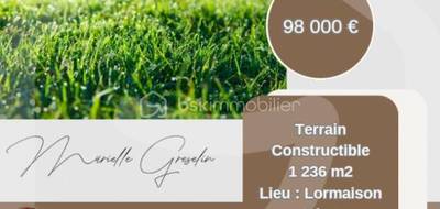 Terrain à Lormaison en Oise (60) de 1236 m² à vendre au prix de 98000€ - 1