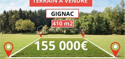 Terrain à Gignac en Hérault (34) de 410 m² à vendre au prix de 155000€ - 1