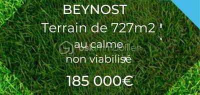 Terrain à Beynost en Ain (01) de 727 m² à vendre au prix de 185000€ - 1