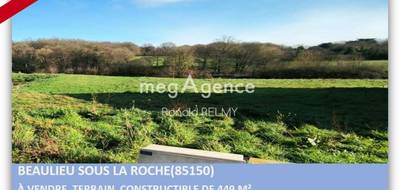 Terrain à Beaulieu-sous-la-Roche en Vendée (85) de 449 m² à vendre au prix de 78000€ - 1