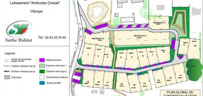 Terrain à Vibraye en Sarthe (72) de 485 m² à vendre au prix de 20000€ - 1