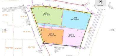 Terrain à Ossun en Hautes-Pyrénées (65) de 651 m² à vendre au prix de 58600€ - 2