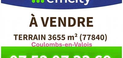 Terrain à Coulombs-en-Valois en Seine-et-Marne (77) de 3650 m² à vendre au prix de 45000€ - 3