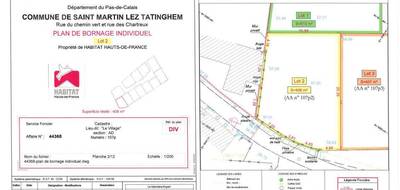 Terrain à Saint-Martin-lez-Tatinghem en Pas-de-Calais (62) de 408 m² à vendre au prix de 75000€ - 1