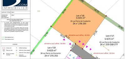 Terrain à Saint-Porchaire en Charente-Maritime (17) de 695 m² à vendre au prix de 68200€ - 1