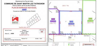 Terrain à Saint-Martin-lez-Tatinghem en Pas-de-Calais (62) de 407 m² à vendre au prix de 89000€ - 2