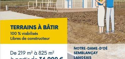 Terrain à Chanceaux-sur-Choisille en Indre-et-Loire (37) de 407 m² à vendre au prix de 101000€ - 1