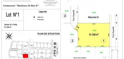 Terrain à Fleurbaix en Pas-de-Calais (62) de 546 m² à vendre au prix de 140000€ - 2