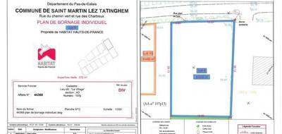 Terrain à Saint-Martin-lez-Tatinghem en Pas-de-Calais (62) de 576 m² à vendre au prix de 93000€ - 2