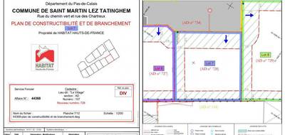 Terrain à Saint-Martin-lez-Tatinghem en Pas-de-Calais (62) de 407 m² à vendre au prix de 89000€ - 1