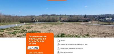 Terrain à Vire Normandie en Calvados (14) de 452 m² à vendre au prix de 23792€ - 1