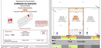 Terrain à Serques en Pas-de-Calais (62) de 292 m² à vendre au prix de 49000€ - 2