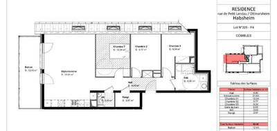 Appartement à Habsheim en Haut-Rhin (68) de 82 m² à vendre au prix de 264629€ - 1