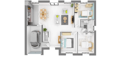 Terrain et maison à Sierck-les-Bains en Moselle (57) de 87 m² à vendre au prix de 367561€ - 4