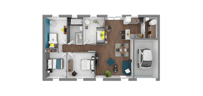 Terrain et maison à Éblange en Moselle (57) de 91 m² à vendre au prix de 242632€ - 4