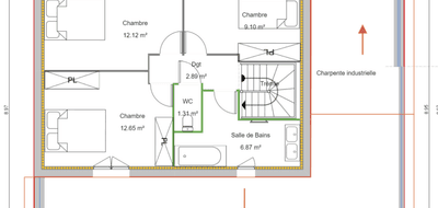 Terrain et maison à Fareins en Ain (01) de 118 m² à vendre au prix de 315000€ - 3