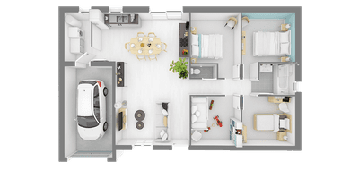 Terrain et maison à Crosmières en Sarthe (72) de 78 m² à vendre au prix de 183157€ - 4