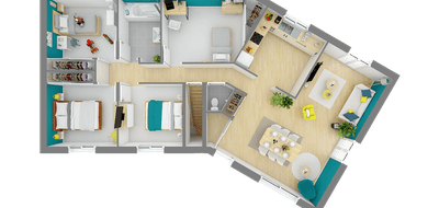 Terrain et maison à Pouilley-Français en Doubs (25) de 92 m² à vendre au prix de 237141€ - 4