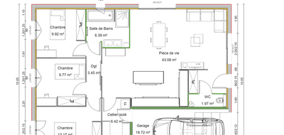 Terrain et maison à Péronnas en Ain (01) de 94 m² à vendre au prix de 254000€ - 2