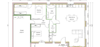 Terrain et maison à Saint-Georges-de-Reneins en Rhône (69) de 91 m² à vendre au prix de 284000€ - 2