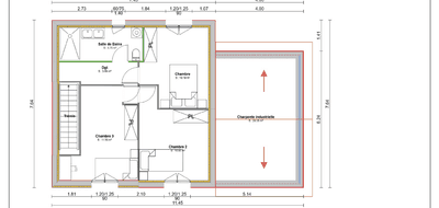 Terrain et maison à Feyzin en Rhône (69) de 133 m² à vendre au prix de 322000€ - 4