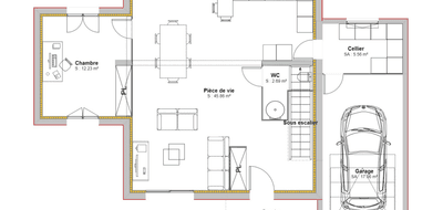 Terrain et maison à Beaurepaire en Isère (38) de 102 m² à vendre au prix de 241000€ - 4