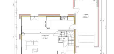 Terrain et maison à Saint-André-de-Corcy en Ain (01) de 94 m² à vendre au prix de 324000€ - 4