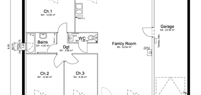 Terrain et maison à Lent en Ain (01) de 85 m² à vendre au prix de 227000€ - 2