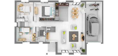 Terrain et maison à Norroy-lès-Pont-à-Mousson en Meurthe-et-Moselle (54) de 87 m² à vendre au prix de 241873€ - 4