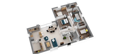 Terrain et maison à LANDEMONT en Maine-et-Loire (49) de 491 m² à vendre au prix de 216677€ - 3