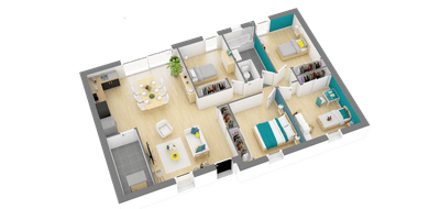 Terrain et maison à Commensacq en Landes (40) de 1100 m² à vendre au prix de 205891€ - 3