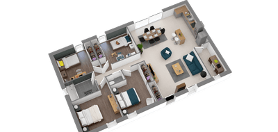 Terrain et maison à Heugas en Landes (40) de 728 m² à vendre au prix de 215075€ - 3