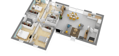 Terrain et maison à Cercottes en Loiret (45) de 432 m² à vendre au prix de 222338€ - 3