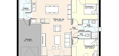 Terrain et maison à Largeasse en Deux-Sèvres (79) de 577 m² à vendre au prix de 137473€ - 3