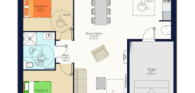 Terrain et maison à Saint-Dolay en Morbihan (56) de 465 m² à vendre au prix de 210033€ - 3