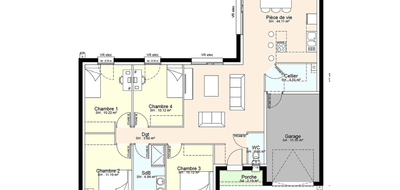 Terrain et maison à Nueil-les-Aubiers en Deux-Sèvres (79) de 967 m² à vendre au prix de 213413€ - 3